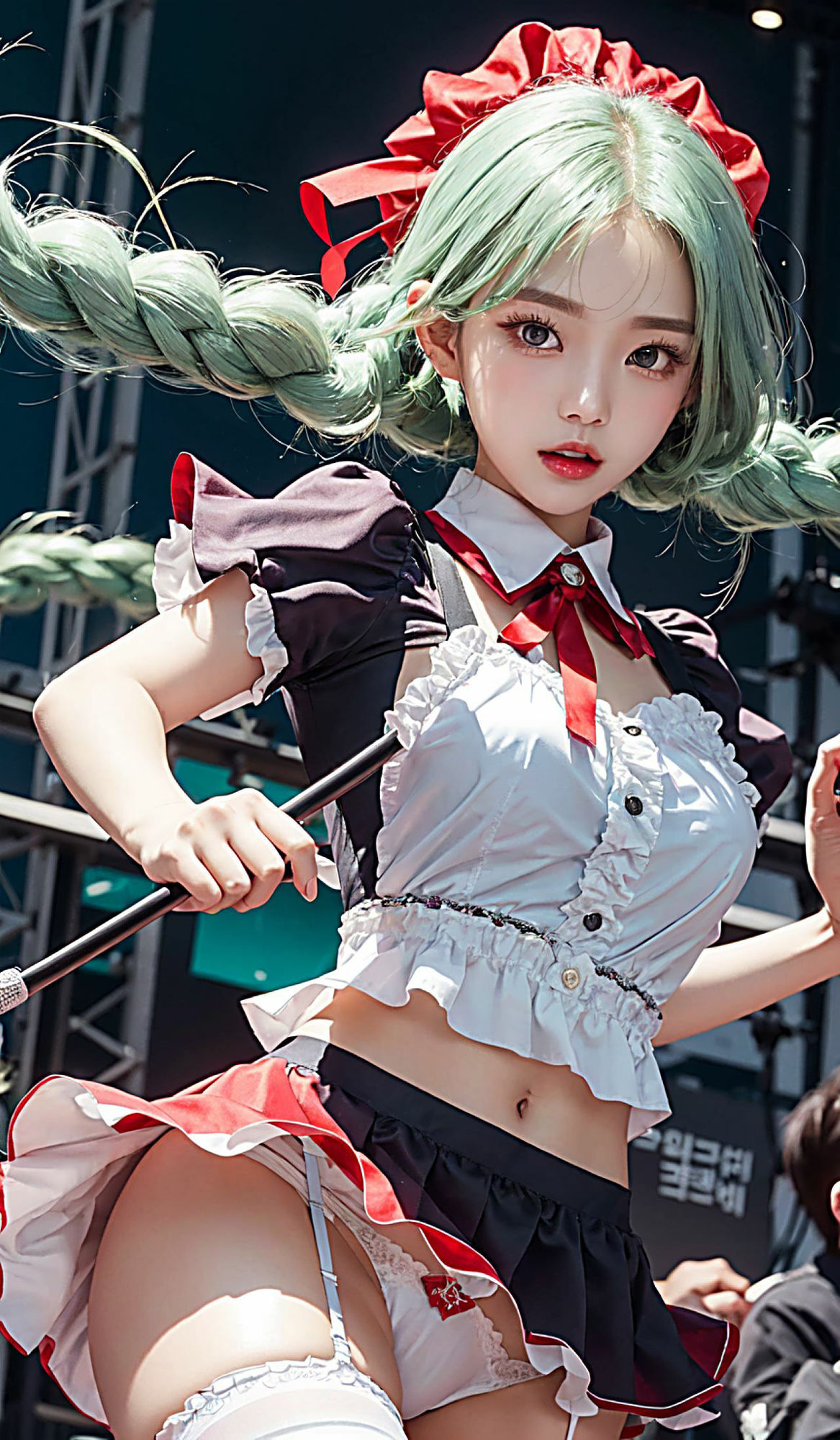 AI生成 ステージのまい姫 サンプル9ページ目
