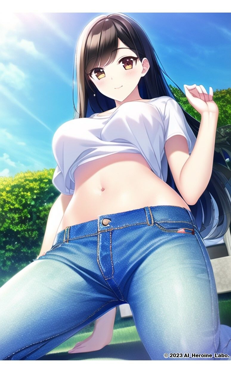 1つの呪文で生み出された100人のAI妄想美少女-4【夏の記憶…えちえちTシャツデニム女子編】 サンプル4ページ目