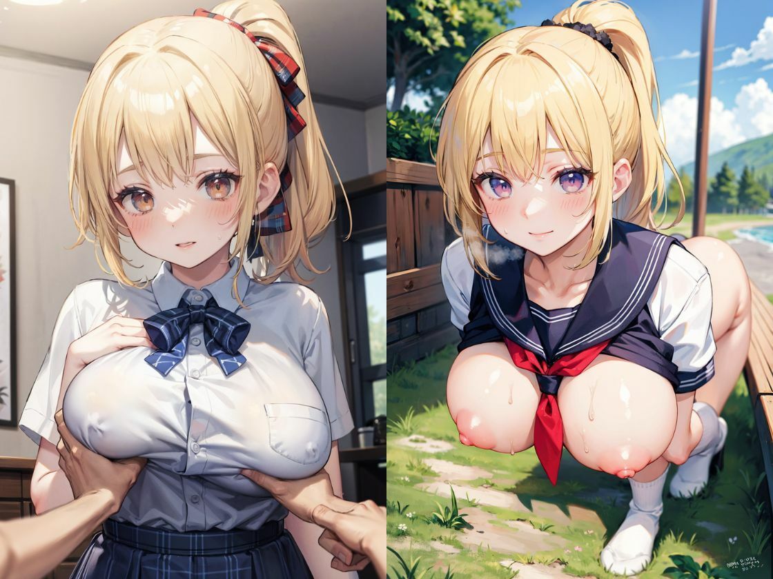金髪ギャルぐっちょぐちょに辱め サンプル2ページ目