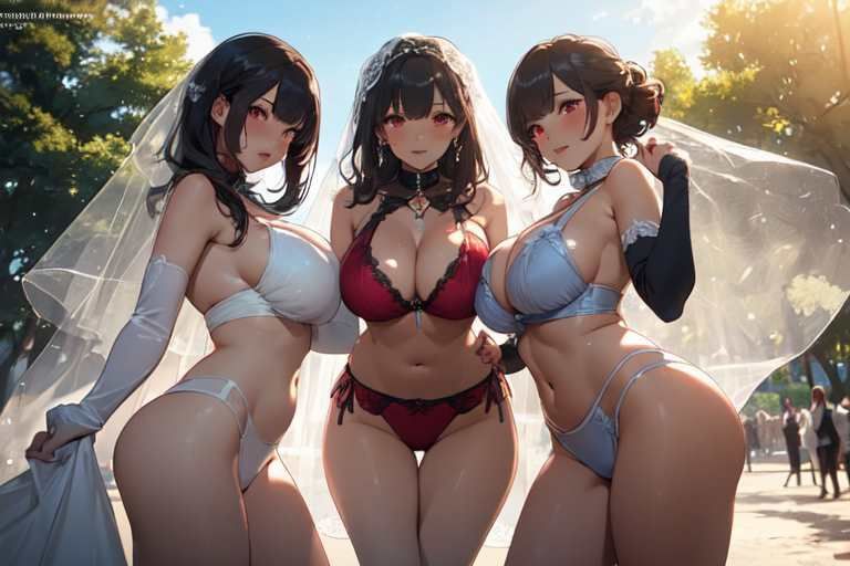【微エロ】フェチコレVol.4 催●・洗脳されてウェディングビキニを着せられた人妻（ハーレム編） サンプル6ページ目