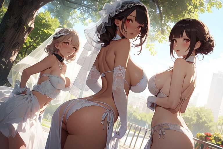 【微エロ】フェチコレVol.4 催●・洗脳されてウェディングビキニを着せられた人妻（ハーレム編） サンプル7ページ目