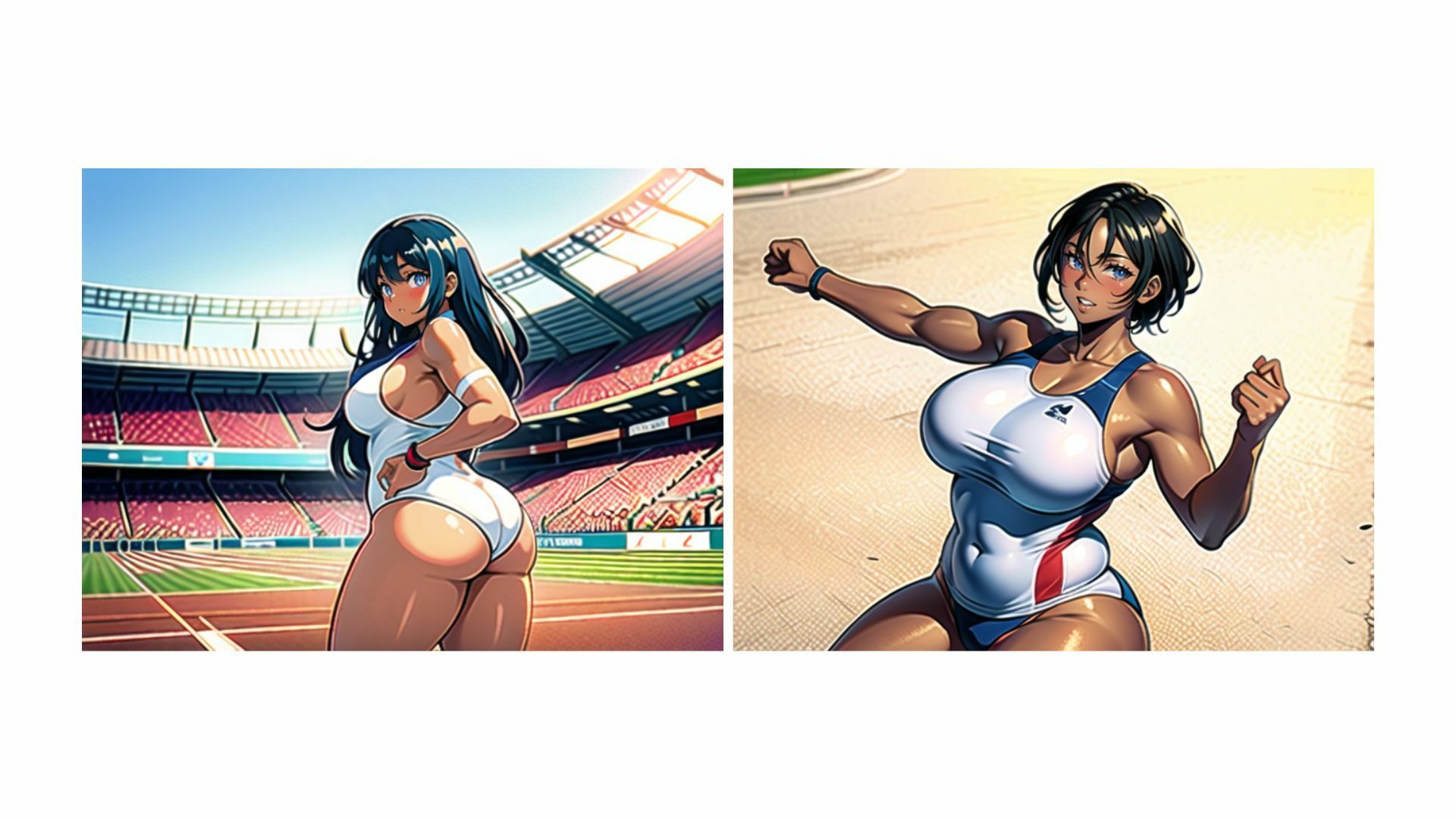 巨尻陸上いらすとれいてっど3 むちむち巨尻の女子アスリート大集合なのだ サンプル1ページ目