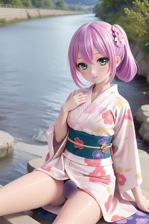 浴衣で座ってパンチラ2 サンプル3ページ目