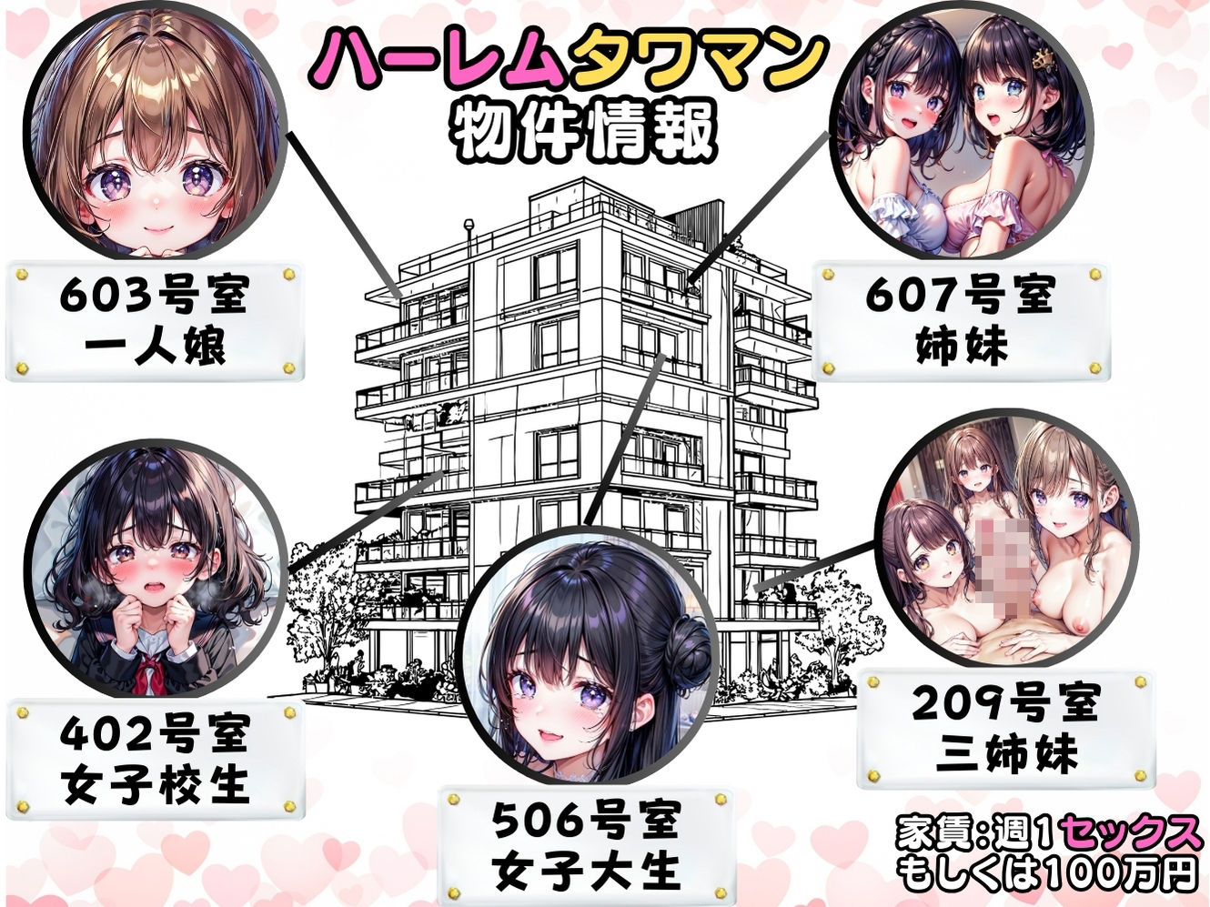 ハーレムタワマン 家賃はカラダで？ サンプル1ページ目