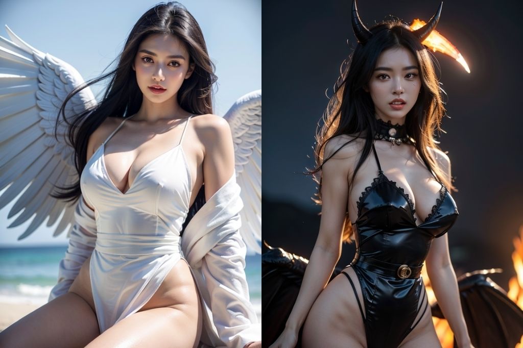 巨乳天使と巨乳悪魔vol2 サンプル2ページ目