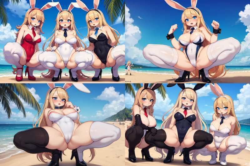 【微エロ】フェチコレVol.5 ビーチで開脚バニーガール（ジャンル別イラスト多数）【総枚数215枚】 サンプル3ページ目