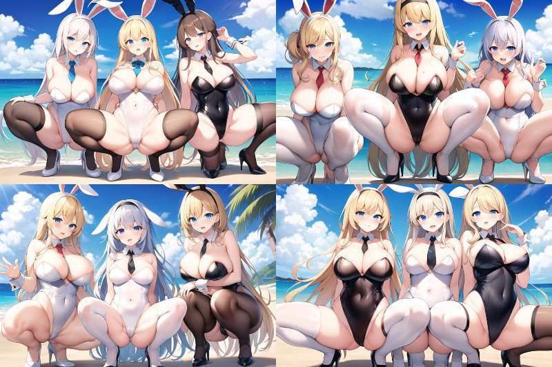 【微エロ】フェチコレVol.5 ビーチで開脚バニーガール（ジャンル別イラスト多数）【総枚数215枚】 サンプル5ページ目
