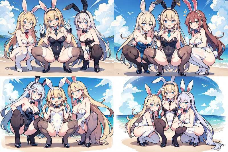 【微エロ】フェチコレVol.5 ビーチで開脚バニーガール（ジャンル別イラスト多数）【総枚数215枚】 サンプル6ページ目