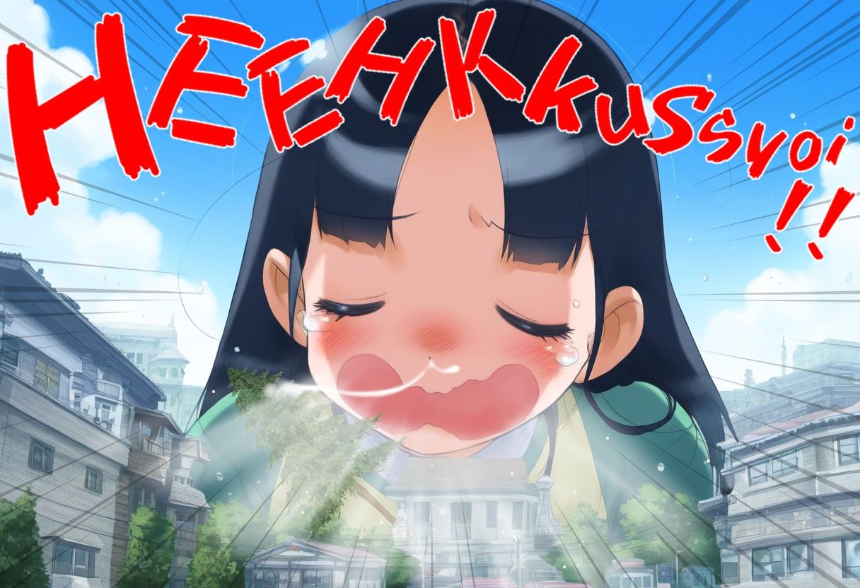 巨大娘くしゃみ集/ Giantess Sneeze collection サンプル4ページ目