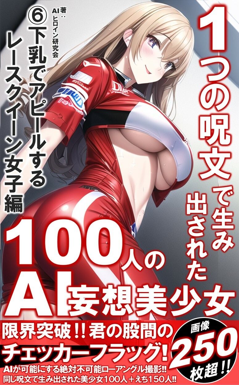 1つの呪文で生み出された100人のAI妄想美少女-6【下乳でアピールするレースクイーン女子編】 サンプル1ページ目
