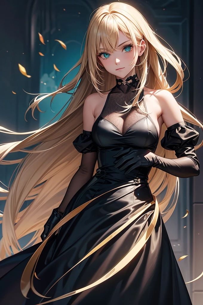 AIイラスト集 金髪の黒ゴシック美女 サンプル1ページ目
