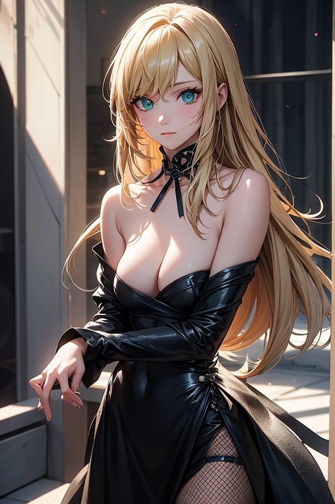 AIイラスト集 金髪の黒ゴシック美女 サンプル3ページ目