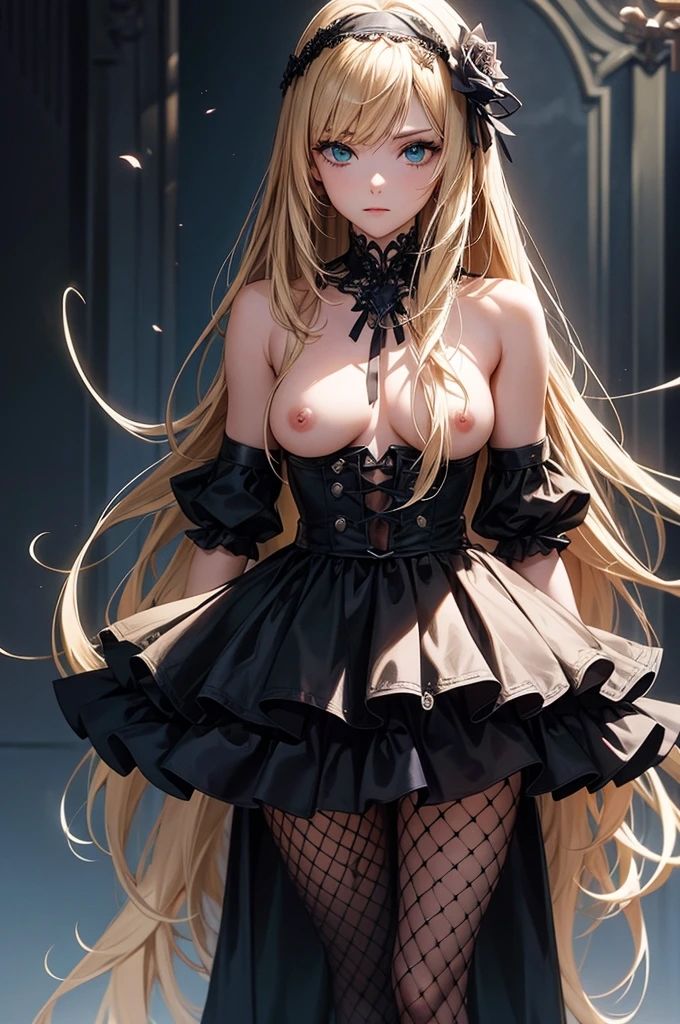 AIイラスト集 金髪の黒ゴシック美女 サンプル8ページ目