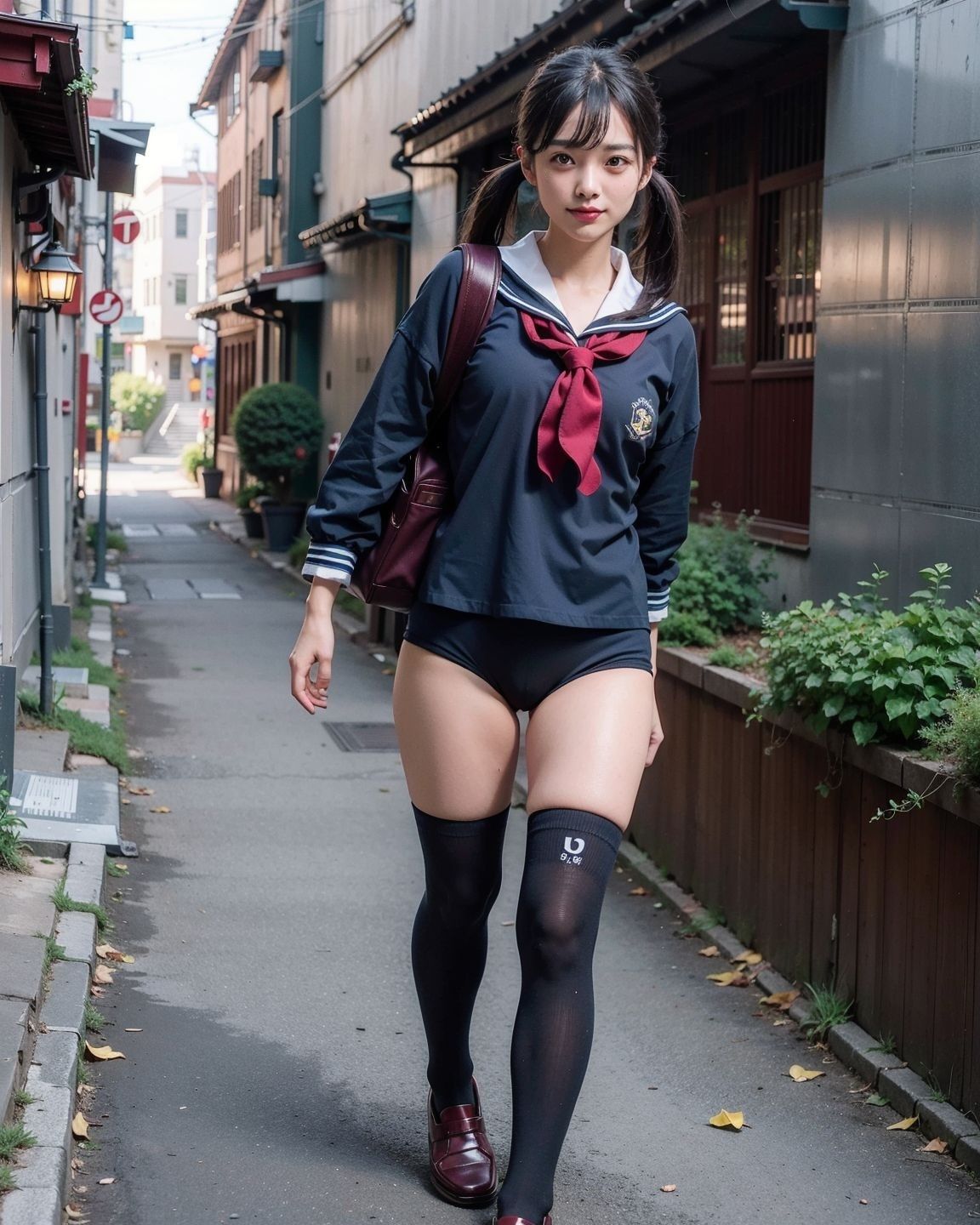 スク水セーラー制服で通学する女子校生 サンプル7ページ目