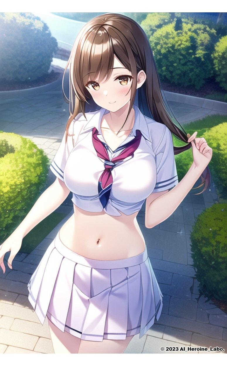 1つの呪文で生み出された100人のAI妄想美少女-7【へそ出しJKセーラー女子編】 サンプル4ページ目