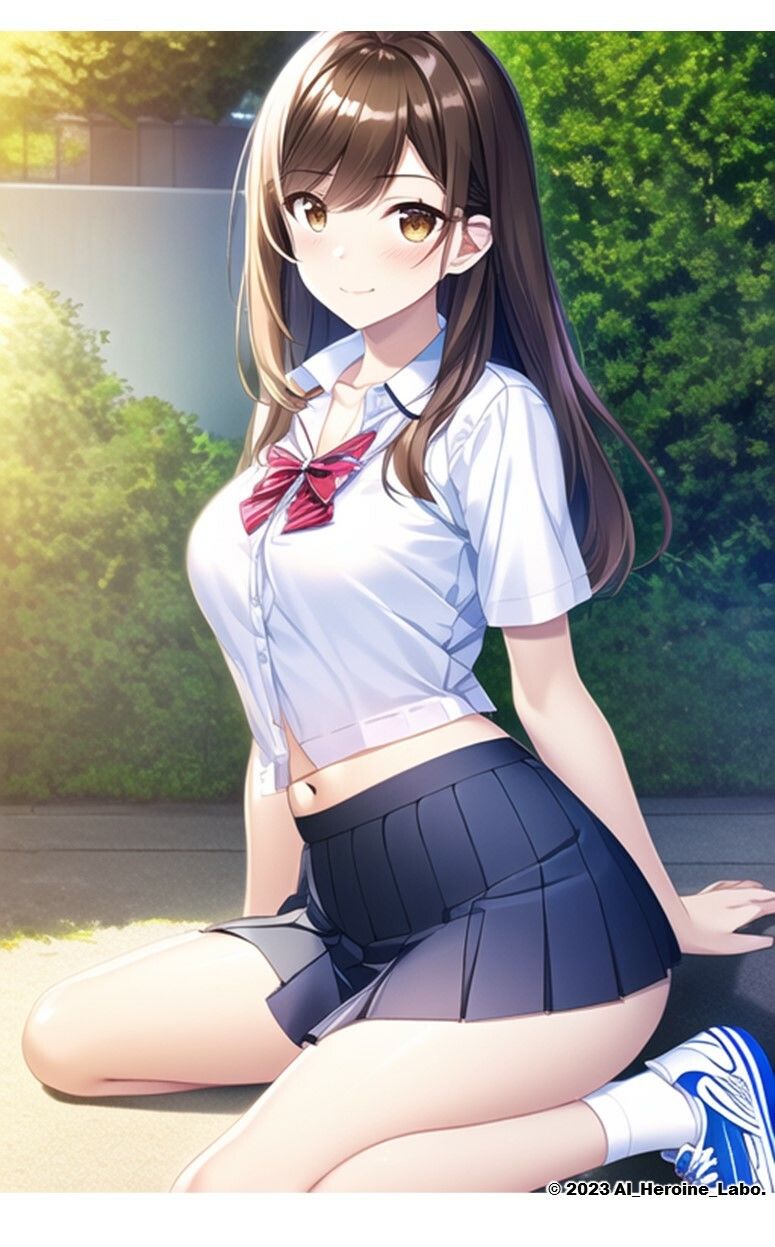 1つの呪文で生み出された100人のAI妄想美少女-7【へそ出しJKセーラー女子編】 サンプル5ページ目