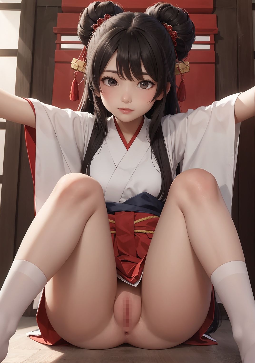 【巫女＆サンタ美少女AIイラスト集】AI MIKO ＆ XMAS MODE【PNG233枚/PDF付】 サンプル4ページ目