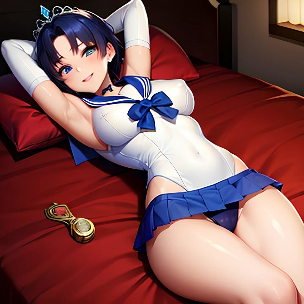 セーラー服美魔女戦士セーラーマーキュ◯ー サンプル1ページ目