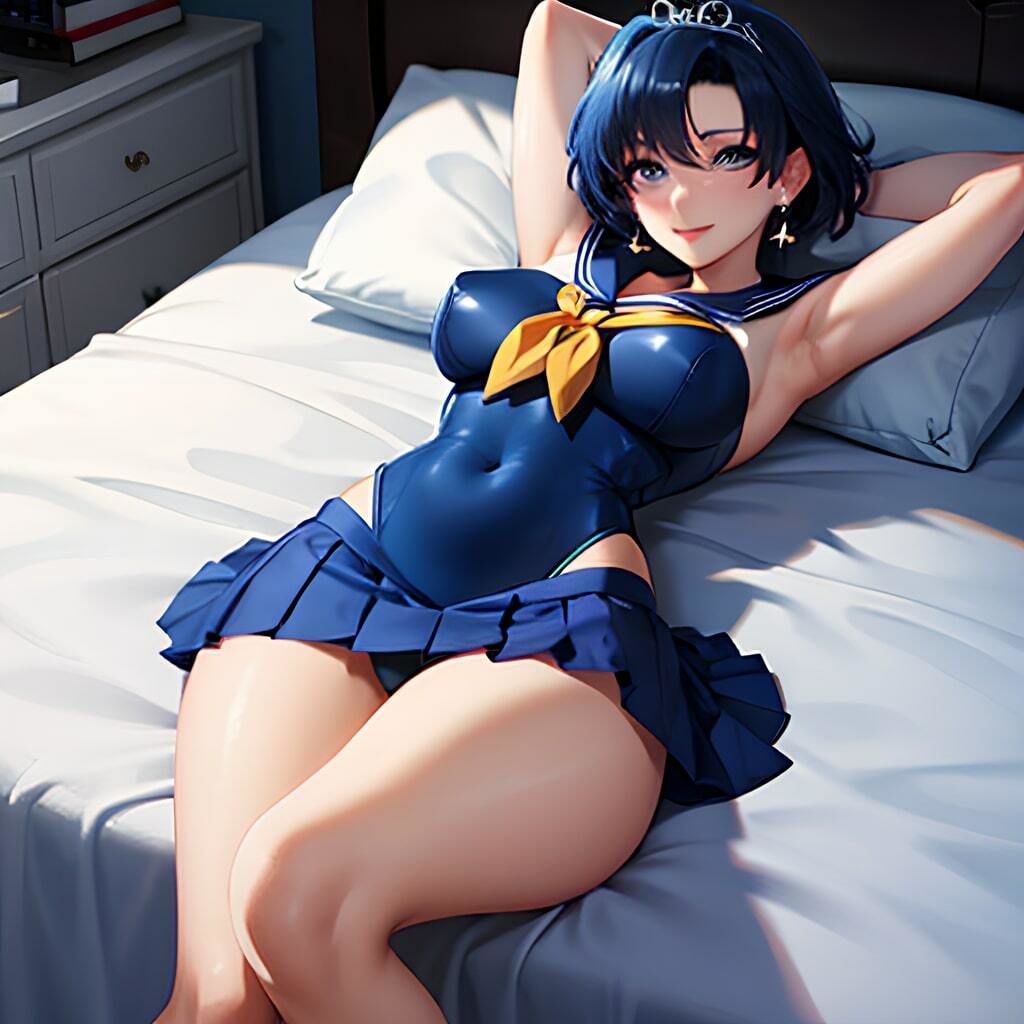セーラー服美魔女戦士セーラーマーキュ◯ー サンプル2ページ目