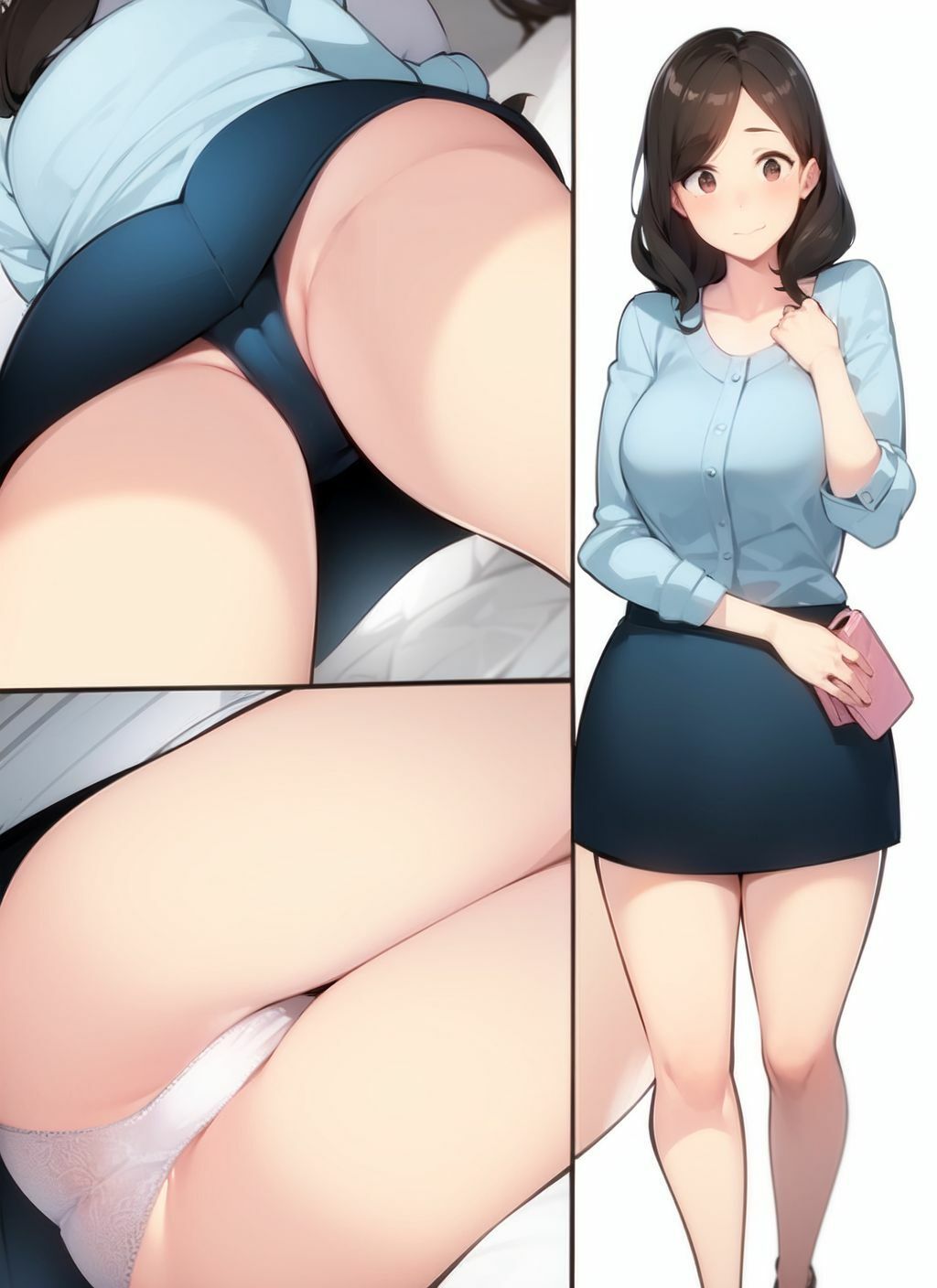 【人妻清楚系OLさん達の日常】自宅で見せてしまった大胆なパンチラ集 サンプル9ページ目