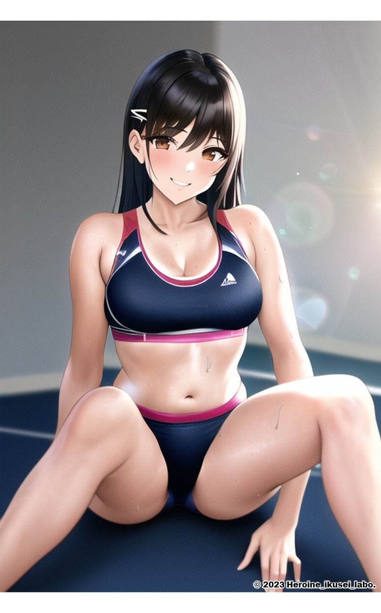 1つの呪文で生み出された100人のAI妄想美少女-10【さわやかえち？スポーツブラ女子編】 サンプル5ページ目