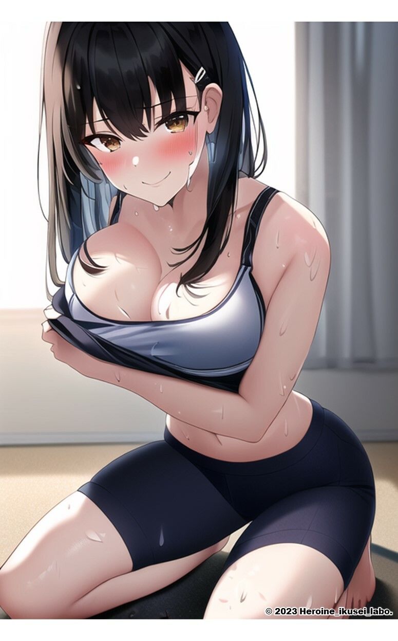 1つの呪文で生み出された100人のAI妄想美少女-10【さわやかえち？スポーツブラ女子編】 サンプル8ページ目