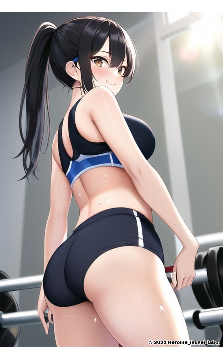 1つの呪文で生み出された100人のAI妄想美少女-10【さわやかえち？スポーツブラ女子編】 サンプル10ページ目