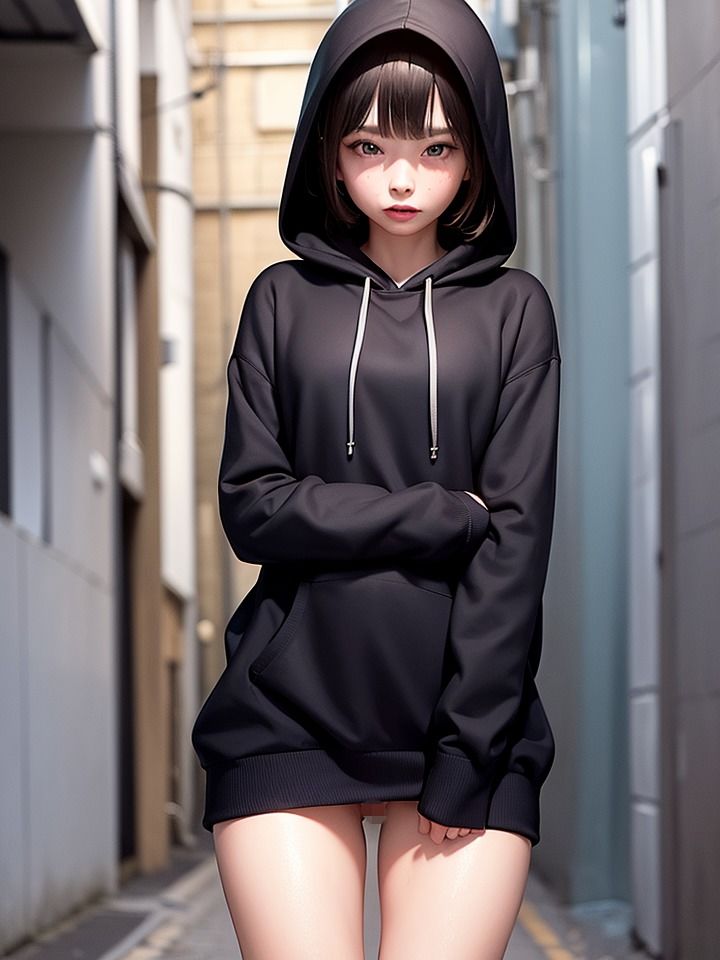 路地裏露出女 サンプル2ページ目
