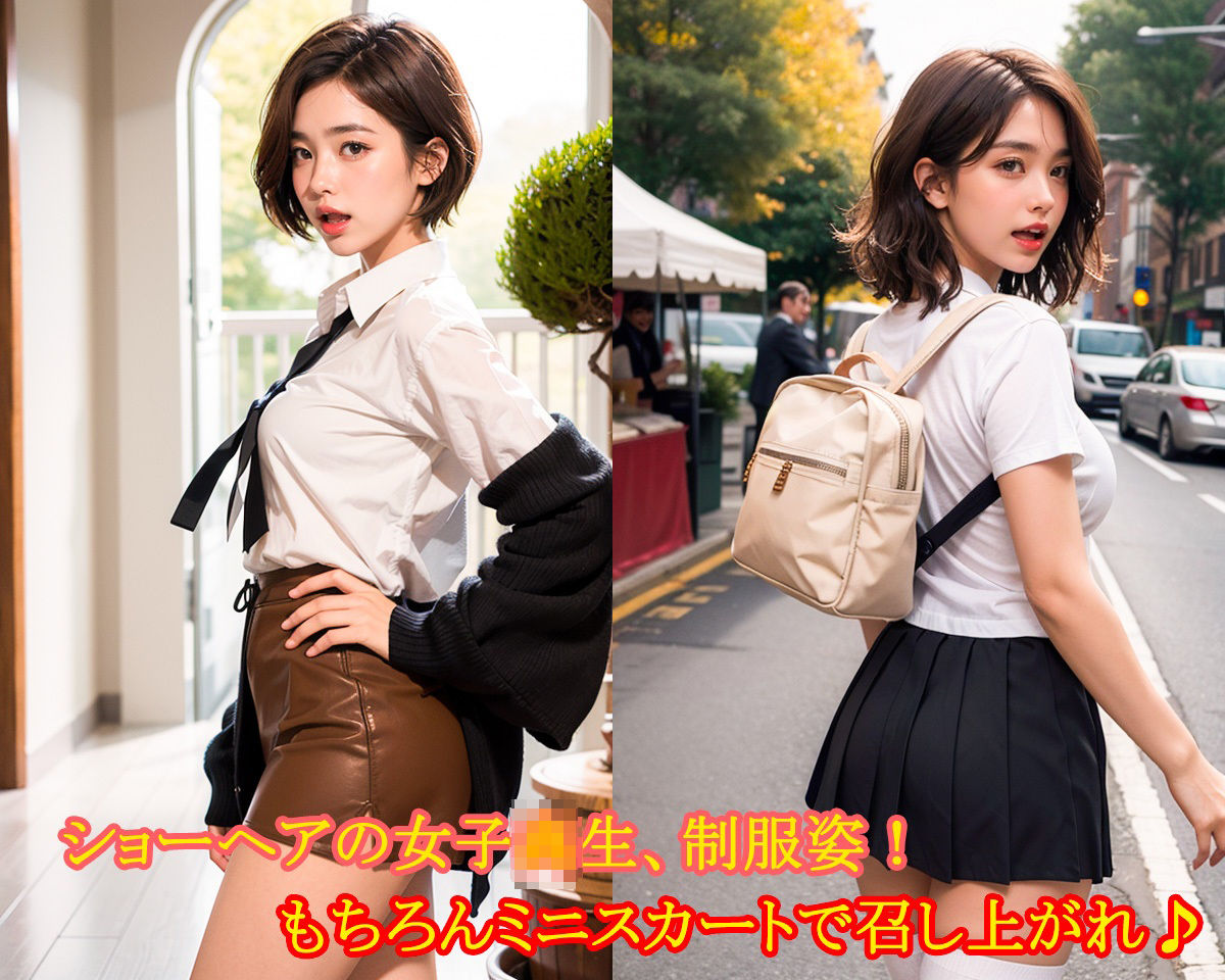 女子校生制服コレクションショートヘアフェラおっぱいちょい増し サンプル2ページ目