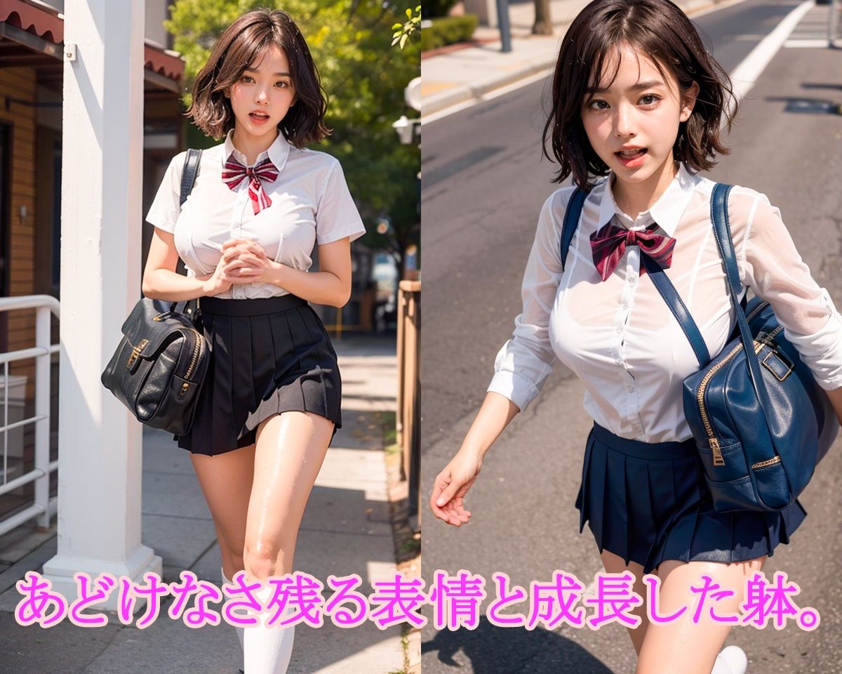 女子校生制服コレクションショートヘアフェラおっぱいちょい増し サンプル3ページ目