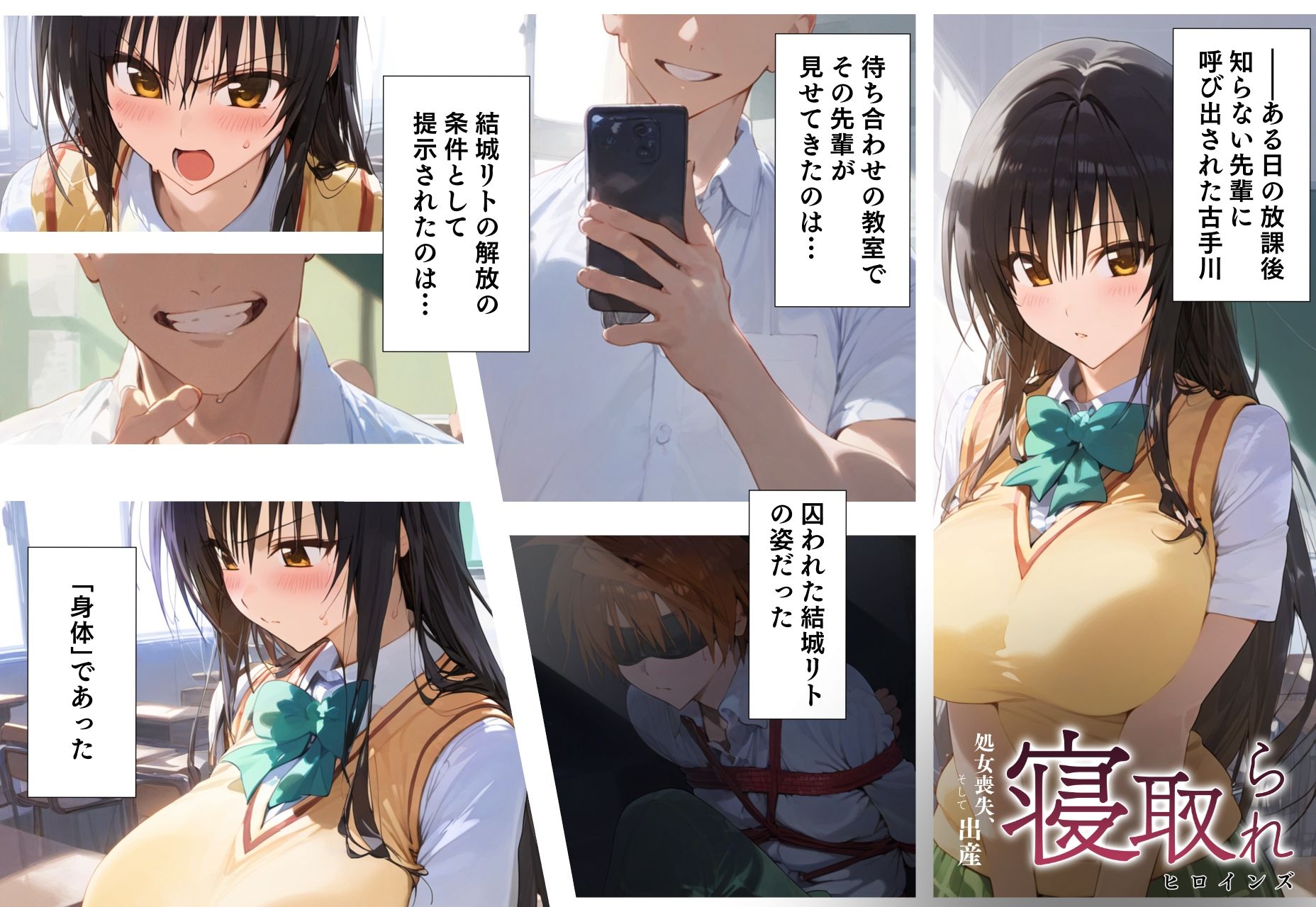 寝取られヒロインズ（処女喪失、そして出産） 古手◯唯編 サンプル6ページ目