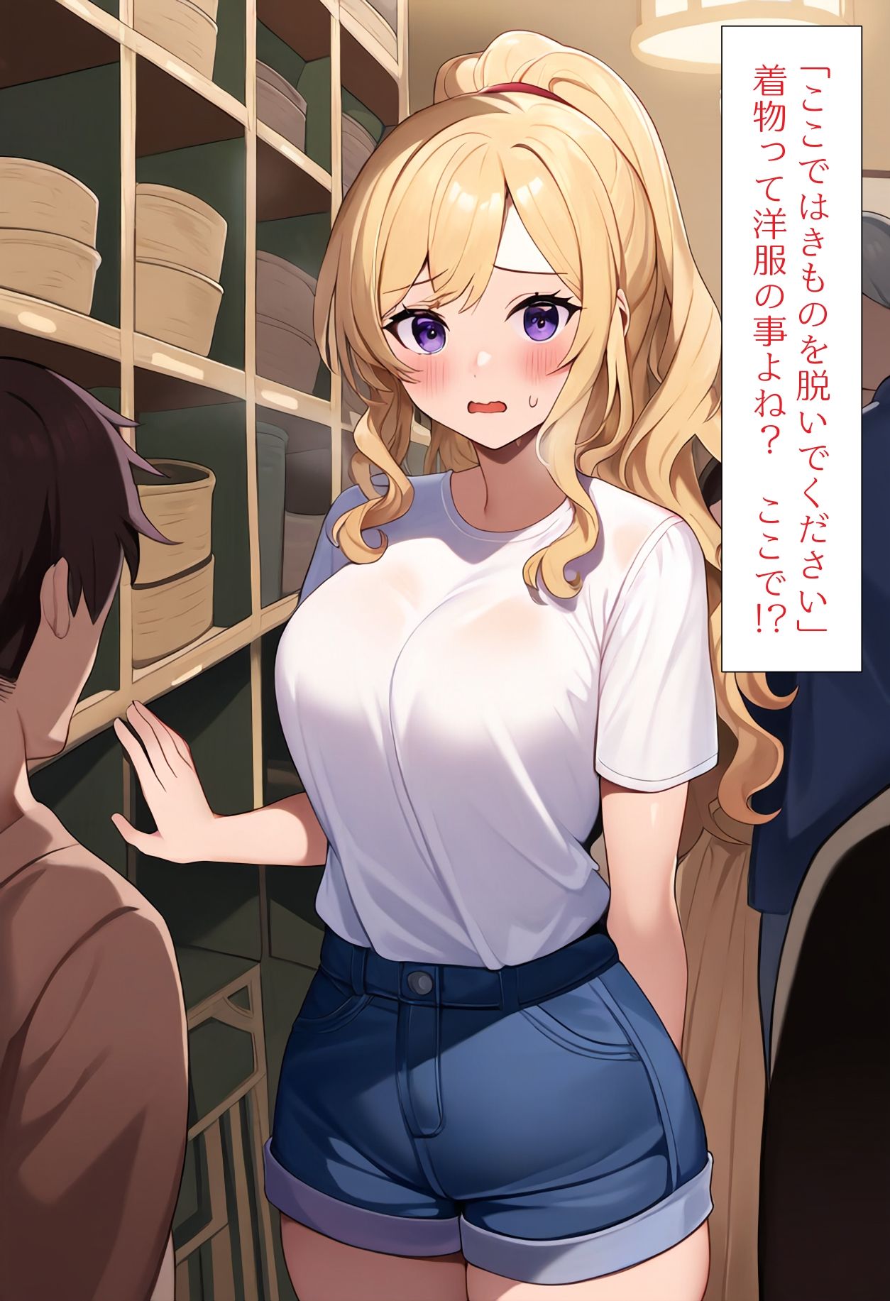 ［AI生成イラストCG集］温泉で寝過ごした結果全裸で逃げる事になったCG集 サンプル3ページ目