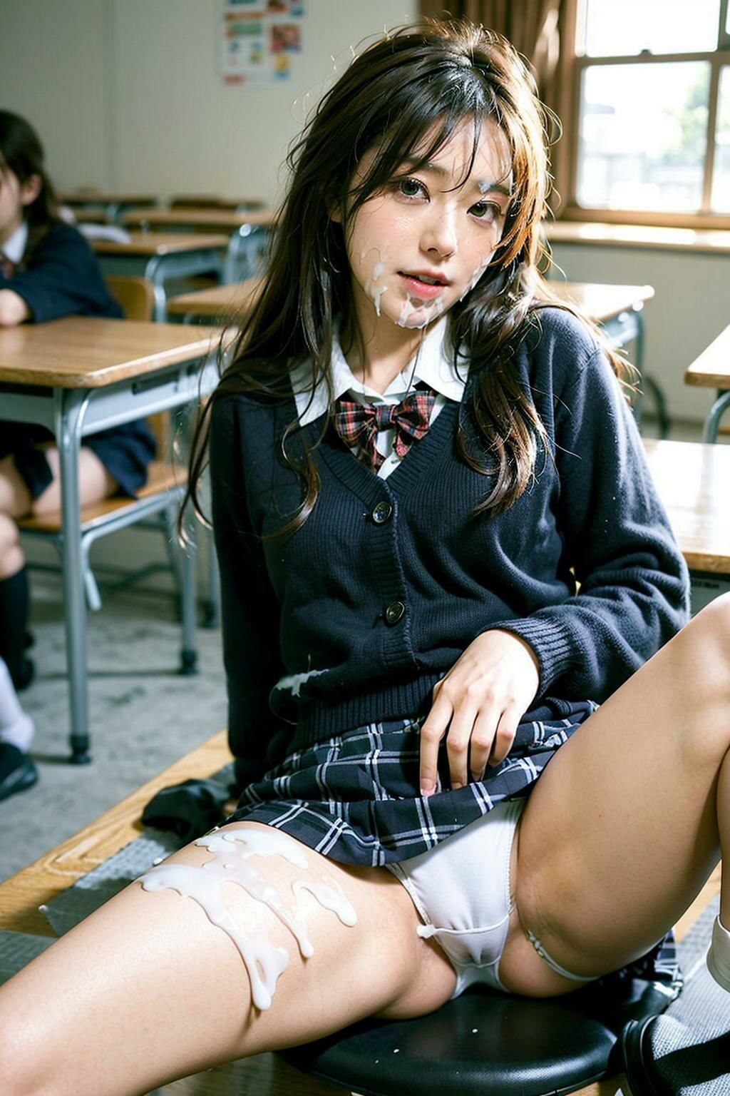 【クラスメートに教室で顔射】たくさん出ちゃった！ サンプル4ページ目