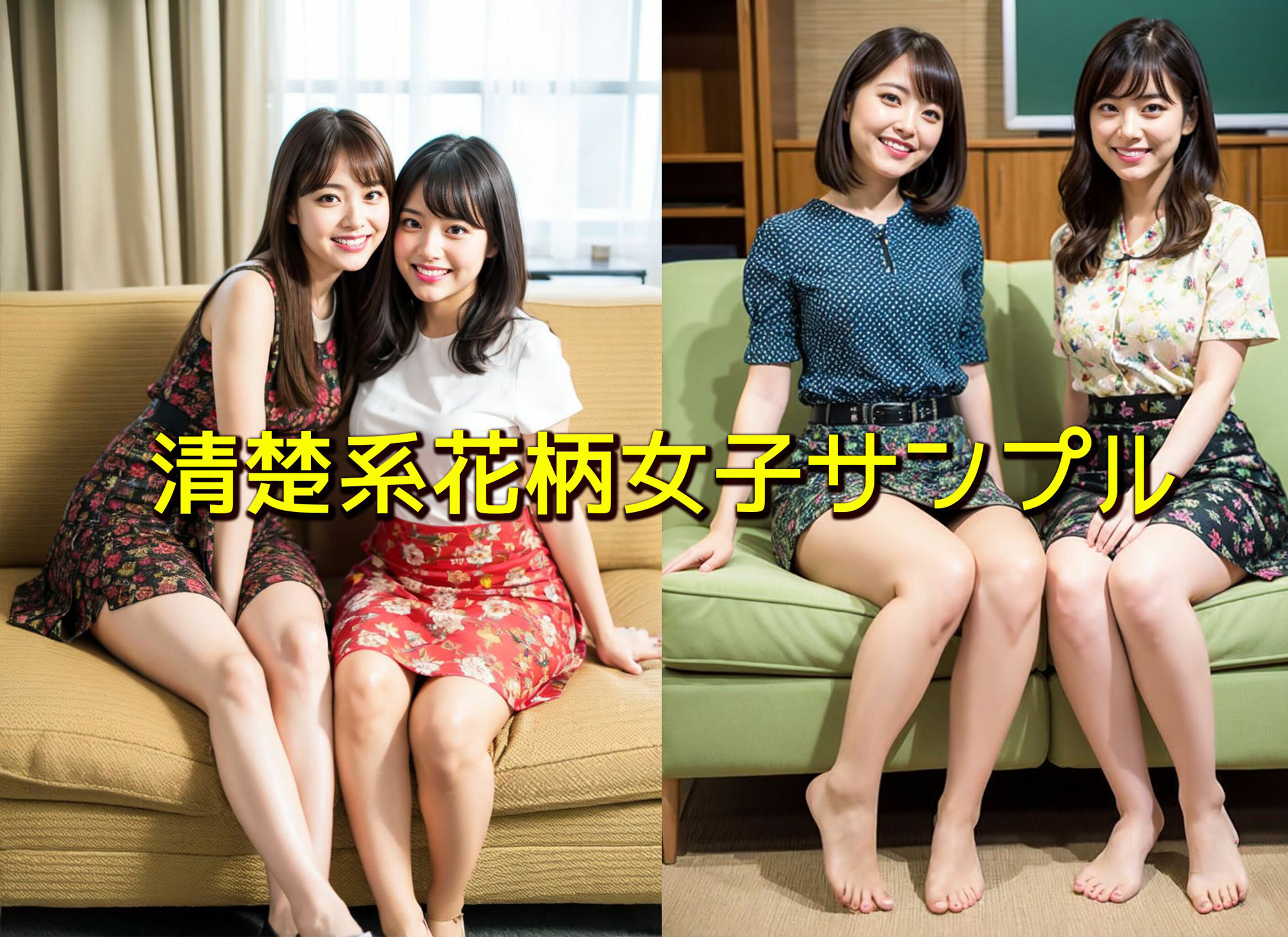 【清楚系花柄オフィスレディの美脚】さりげない日常の素足集 サンプル4ページ目