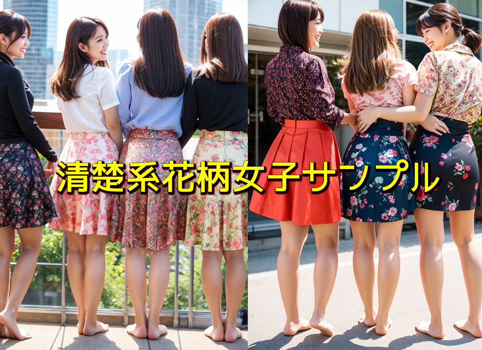 【清楚系花柄オフィスレディの美脚】さりげない日常の素足集 サンプル6ページ目