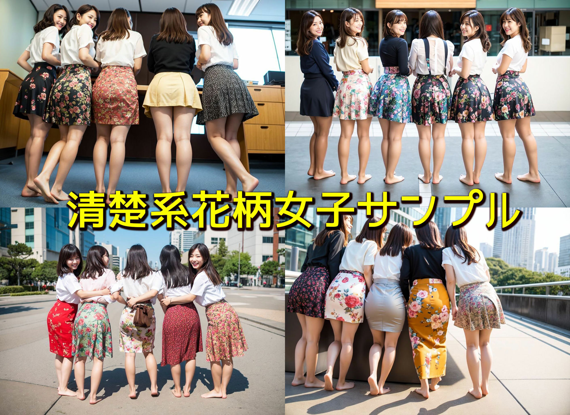 【清楚系花柄オフィスレディの美脚】さりげない日常の素足集 サンプル7ページ目