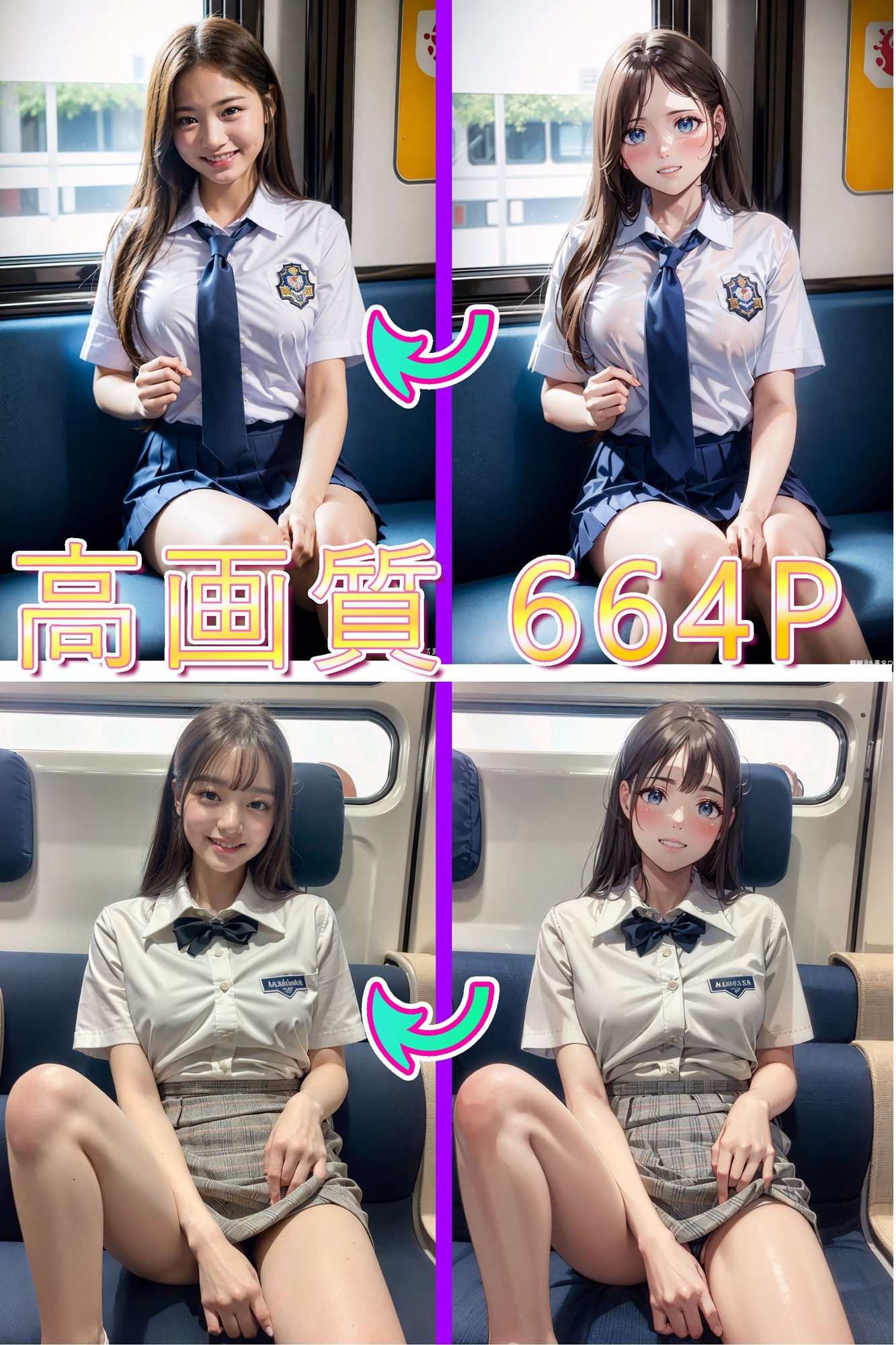 ★3次元化メガネ★電車の向かい席18〜トイレ〜ホテル サンプル3ページ目