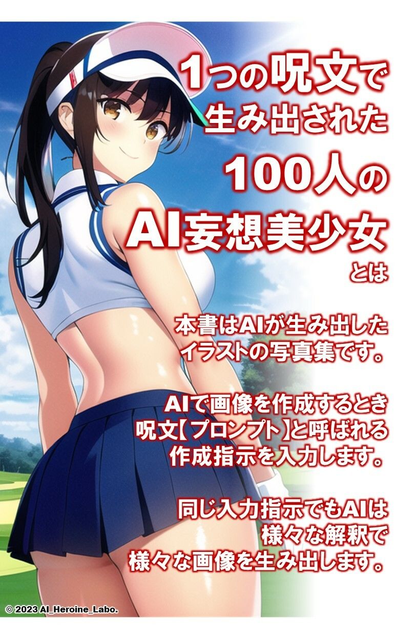 1つの呪文で生み出された100人のAI妄想美少女-13【裏:ゴルフ女子撮影会編】 サンプル2ページ目