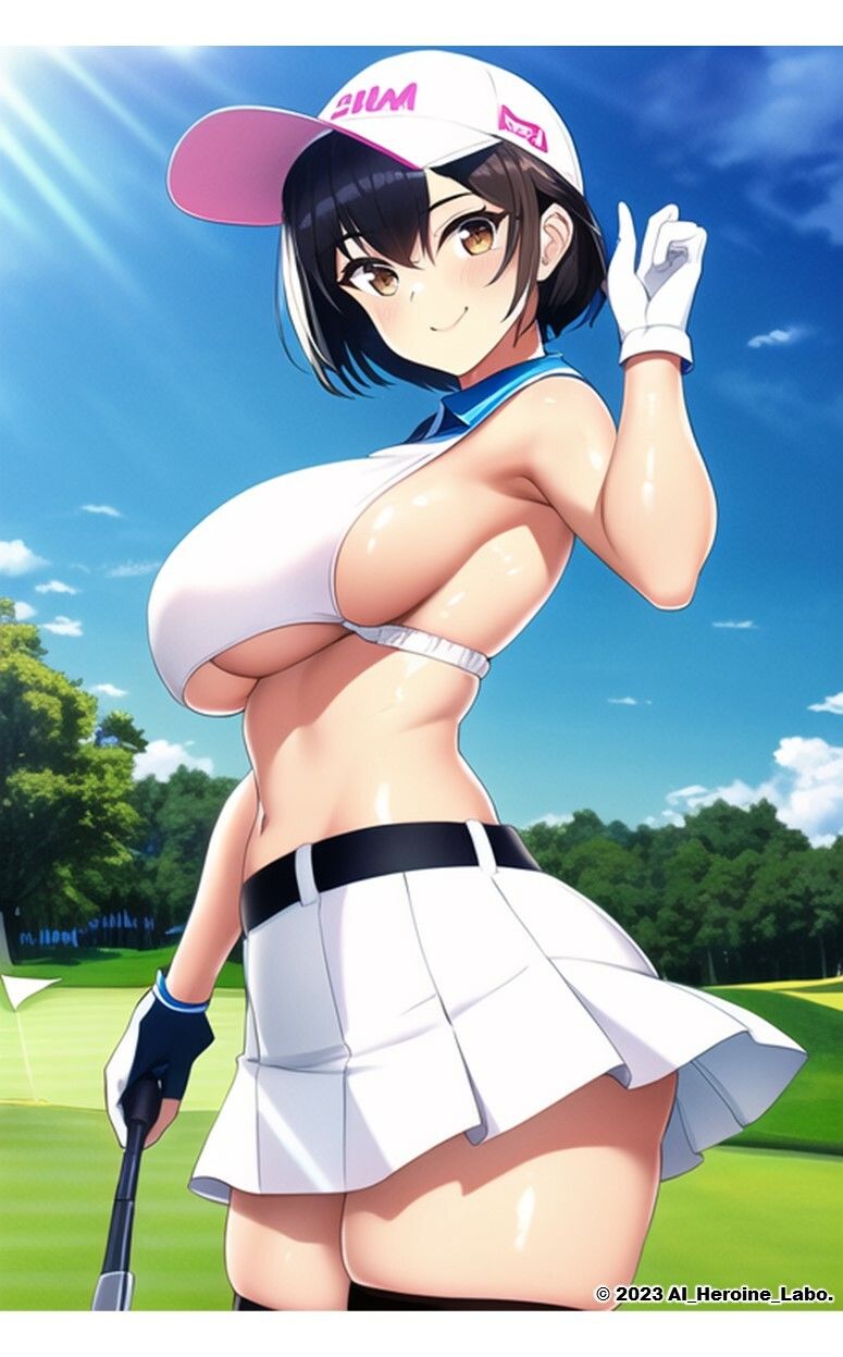 1つの呪文で生み出された100人のAI妄想美少女-13【裏:ゴルフ女子撮影会編】 サンプル6ページ目