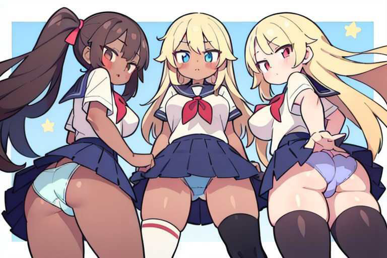 【微エロ】フェチコレVol.10 制服姿の美女のパンチラ集（超ミニスカや風でめくれたり）【デフォルメ編】 サンプル3ページ目