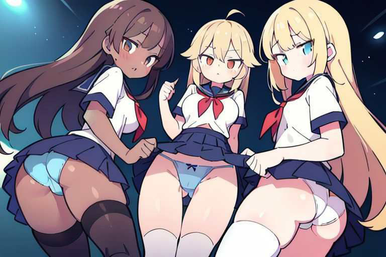 【微エロ】フェチコレVol.10 制服姿の美女のパンチラ集（超ミニスカや風でめくれたり）【デフォルメ編】 サンプル5ページ目