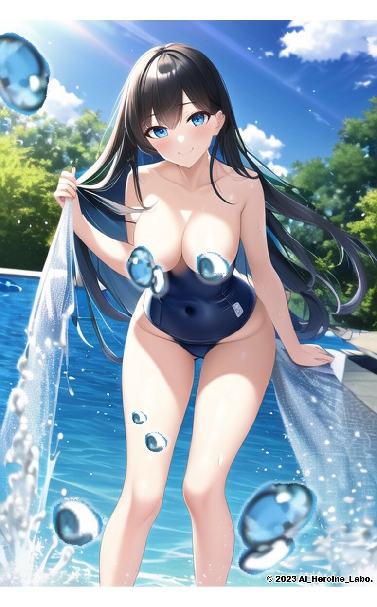 1つの呪文で生み出された100人のAI妄想美少女-14【ポロリもあるよ？！ JKスク水女子撮影会編】 サンプル9ページ目