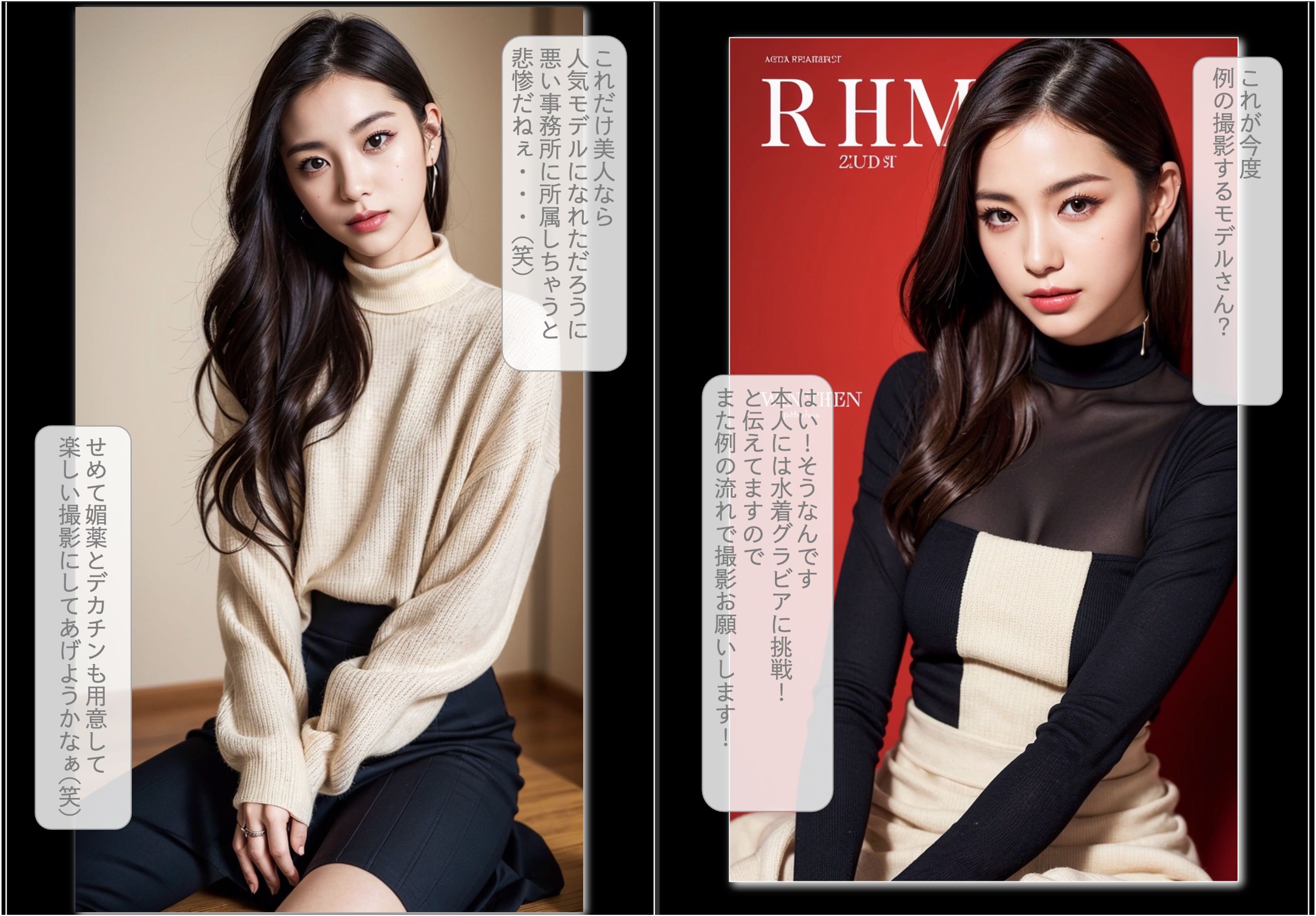 ［ストーリー＋大量画像！］有名ファッションモデル水着グラビア初挑戦のはずが黒人のデカチンで衝撃のAVデビュー サンプル1ページ目