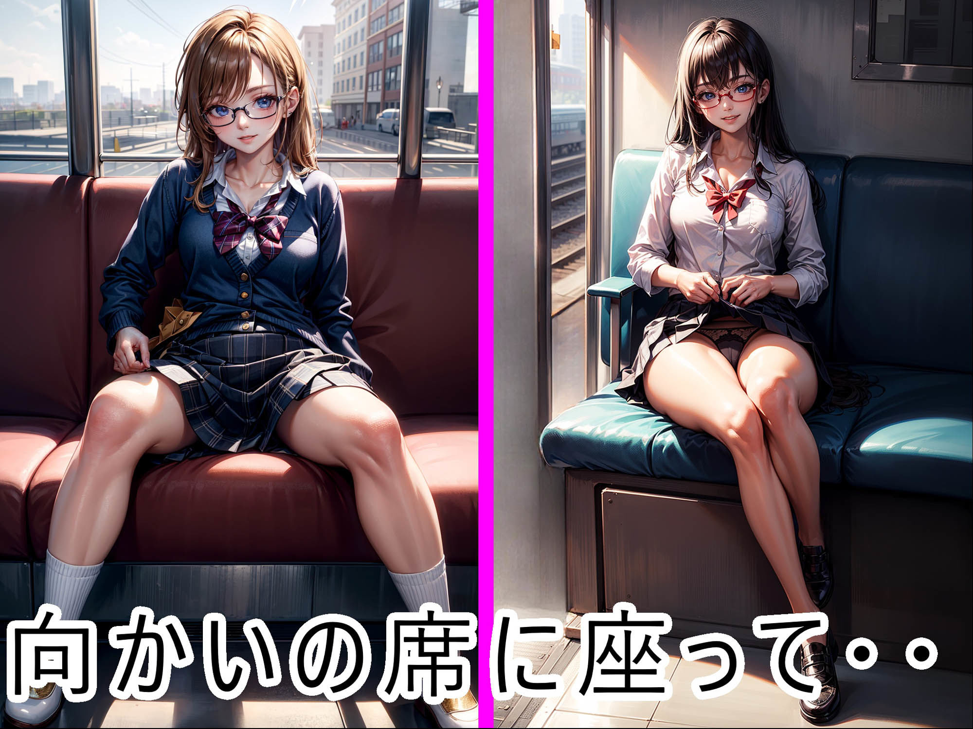 電車の向かい席20〜ホテル★2次元★メガネ★ サンプル3ページ目