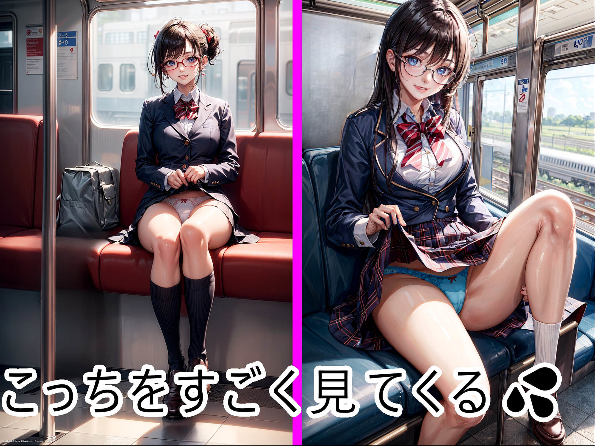 電車の向かい席20〜ホテル★2次元★メガネ★ サンプル4ページ目