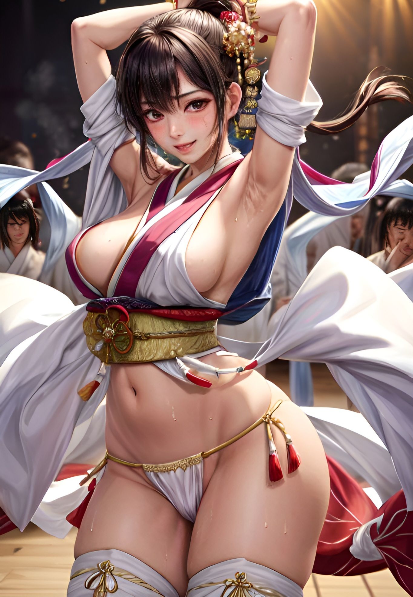 伝統的な祭りという言い訳でエッチな衣装を無理やり着させられた女子達 サンプル3ページ目