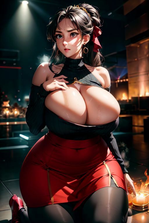 爆乳AIセーターペンシルスカート1 サンプル1ページ目