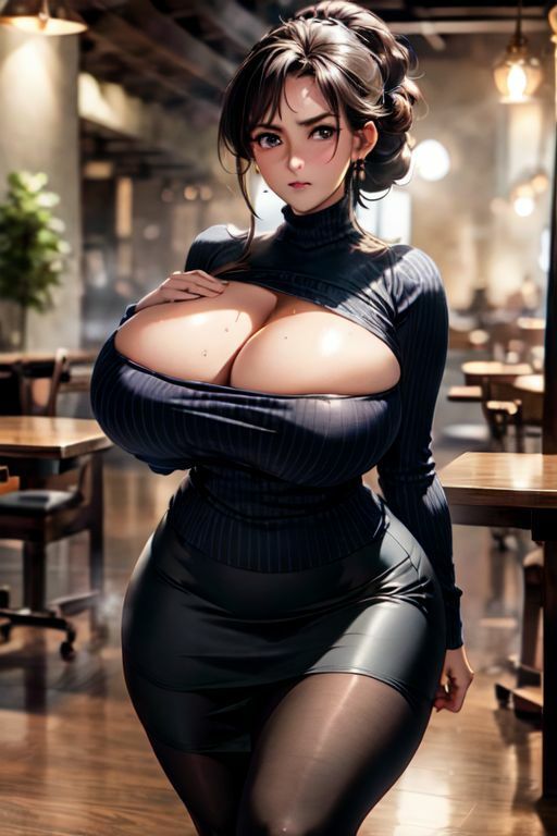爆乳AIセーターペンシルスカート1 サンプル9ページ目