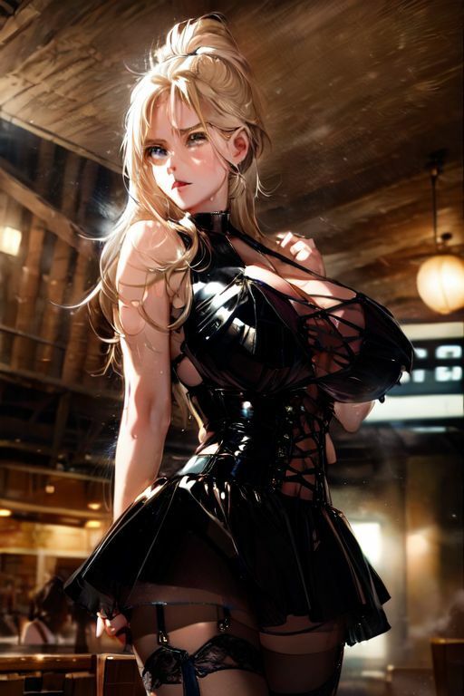 爆乳AIブラックドレス1 サンプル1ページ目