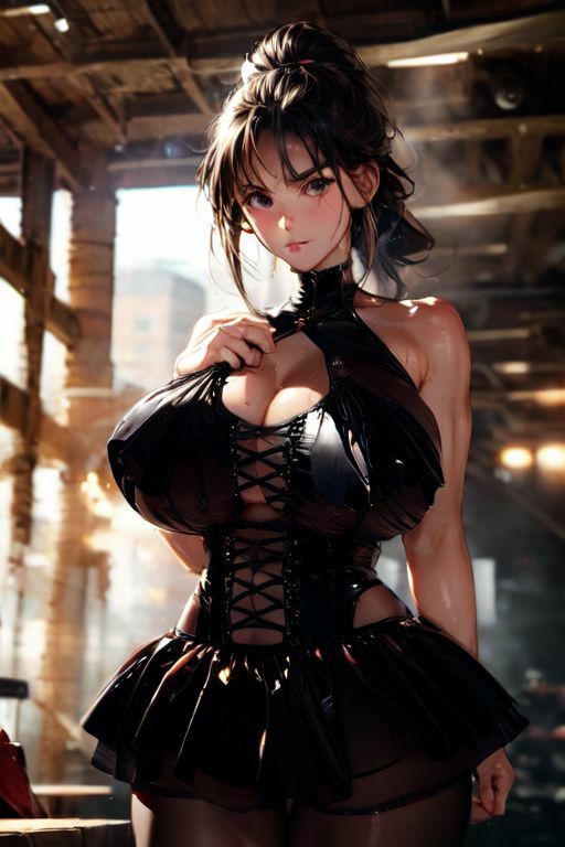 爆乳AIブラックドレス1 サンプル3ページ目